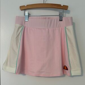 Ellesse Pink and White Tennis Skirt, Size 6